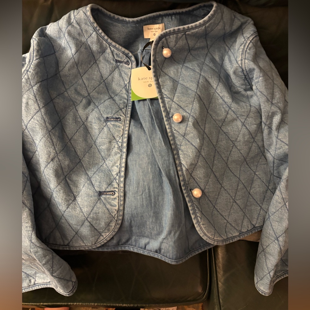 BNWT size M Women's Quilted Denim Jacket - kate spade New  York X Target